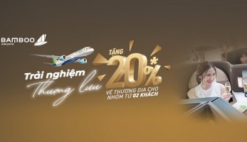 Giảm 20% vé bay Quốc tế cho nhóm từ 2 khách