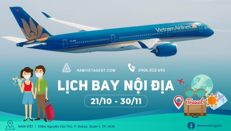 VNA- THÔNG BÁO LỊCH BAY DỰ KIẾN GIAI ĐOẠN 31.10 ĐẾN 30.11.2021